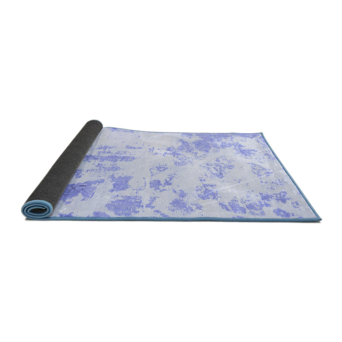 Sideview of Abstract Blue Modern Rug, abs784blu