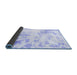 Sideview of Abstract Blue Modern Rug, abs784blu