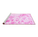 Sideview of Machine Washable Abstract Pink Modern Rug, wshabs784pnk