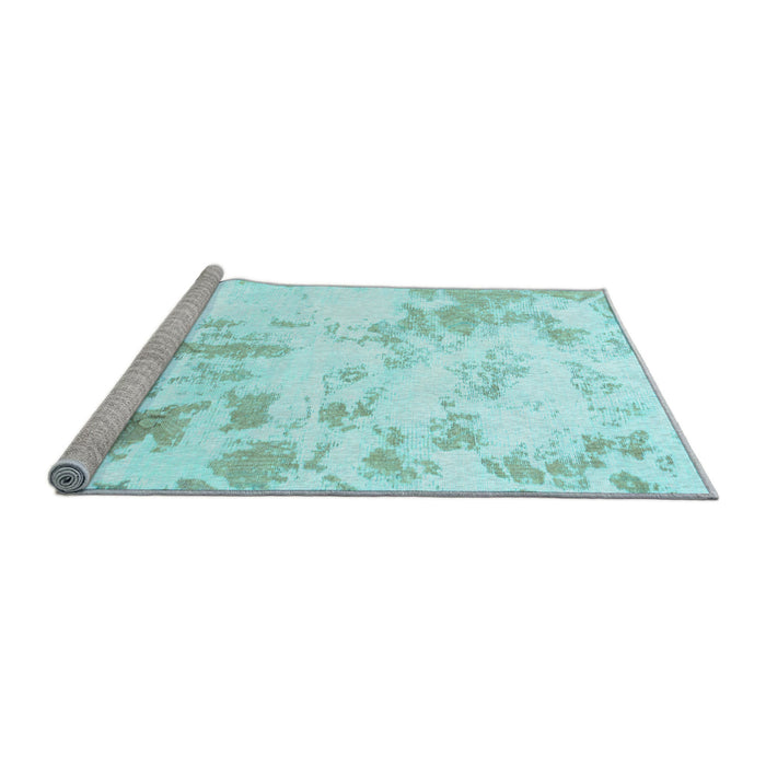 Sideview of Machine Washable Abstract Light Blue Modern Rug, wshabs784lblu