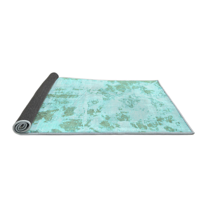 Sideview of Abstract Light Blue Modern Rug, abs784lblu
