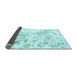 Sideview of Abstract Light Blue Modern Rug, abs784lblu