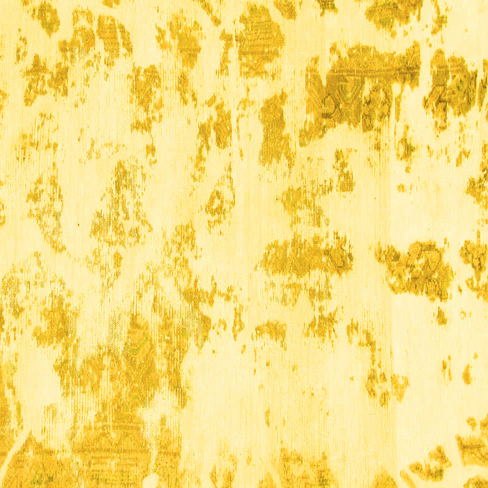 Square Machine Washable Abstract Yellow Modern Rug, wshabs784yw