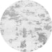 Round Abstract Gray Modern Rug, abs784gry