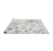 Sideview of Machine Washable Abstract Gray Modern Rug, wshabs784gry