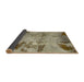 Sideview of Abstract Dark Khaki Green Modern Rug, abs785