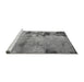 Sideview of Machine Washable Abstract Gray Modern Rug, wshabs785gry