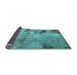 Sideview of Abstract Light Blue Modern Rug, abs785lblu