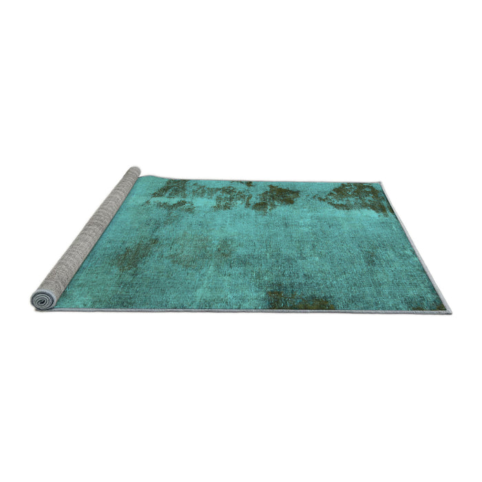 Sideview of Machine Washable Abstract Light Blue Modern Rug, wshabs785lblu