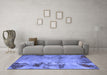 Machine Washable Abstract Blue Modern Rug in a Living Room, wshabs785blu