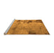 Sideview of Machine Washable Abstract Orange Modern Area Rugs, wshabs785org