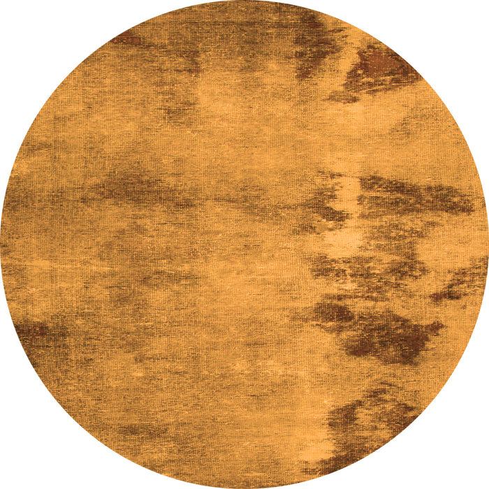 Round Abstract Orange Modern Rug, abs785org