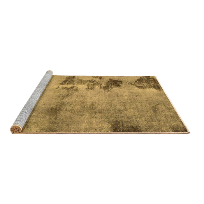 Sideview of Machine Washable Abstract Brown Modern Rug, wshabs785brn