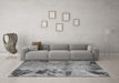 Machine Washable Abstract Gray Modern Rug in a Living Room,, wshabs785gry