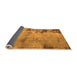 Sideview of Abstract Orange Modern Rug, abs785org