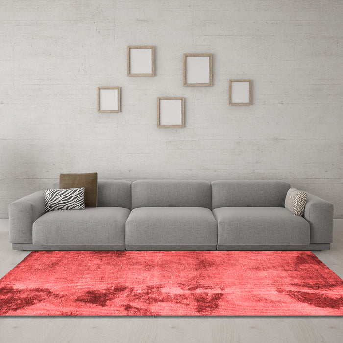 Modern Red Washable Rugs