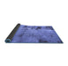 Sideview of Abstract Blue Modern Rug, abs785blu