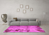 Machine Washable Abstract Pink Modern Rug, wshabs785pnk