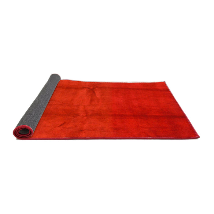 Sideview of Abstract Red Modern Rug, abs786