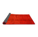 Sideview of Abstract Red Modern Rug, abs786