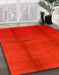 Abstract Red Modern Rug in Family Room, abs786