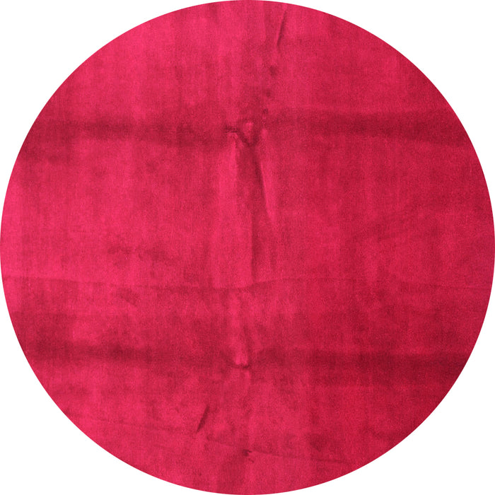 Round Machine Washable Abstract Pink Modern Rug, wshabs786pnk