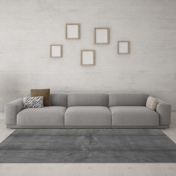 Machine Washable Abstract Gray Modern Rug in a Living Room,, wshabs786gry