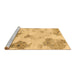 Sideview of Machine Washable Abstract Brown Modern Rug, wshabs787brn