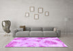 Machine Washable Abstract Purple Modern Area Rugs in a Living Room, wshabs787pur