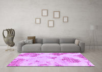 Machine Washable Abstract Purple Modern Rug, wshabs787pur