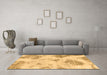 Machine Washable Abstract Brown Modern Rug in a Living Room,, wshabs787brn