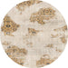 Round Abstract Desert Sand Beige Modern Rug, abs787