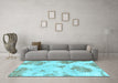 Machine Washable Abstract Light Blue Modern Rug in a Living Room, wshabs787lblu