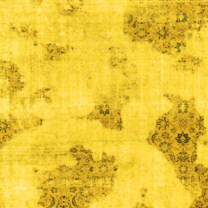 Machine Washable Abstract Yellow Modern Rug, wshabs787yw