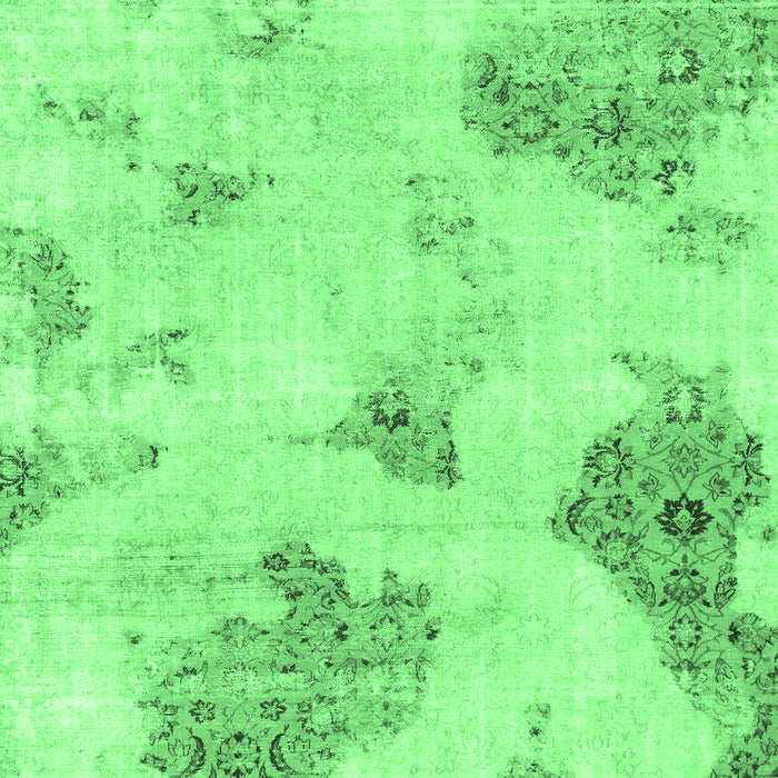 Machine Washable Abstract Emerald Green Modern Area Rugs, wshabs787emgrn