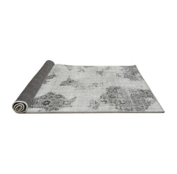 Sideview of Abstract Gray Modern Rug, abs787gry