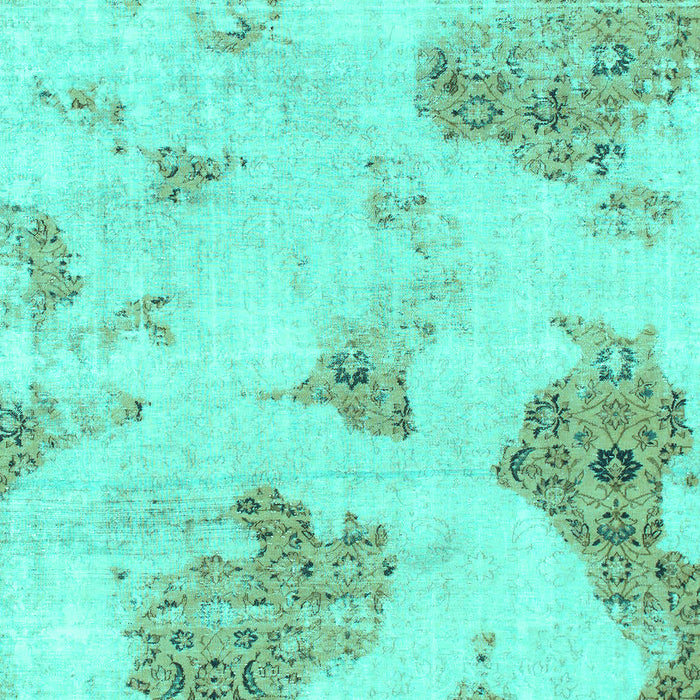 Machine Washable Abstract Turquoise Modern Area Rugs, wshabs787turq