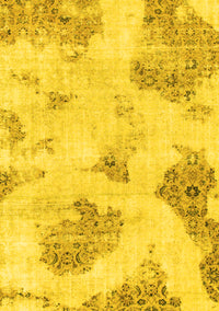 Abstract Yellow Modern Rug, abs787yw