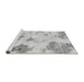 Sideview of Machine Washable Abstract Gray Modern Rug, wshabs787gry