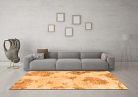 Machine Washable Abstract Orange Modern Rug, wshabs787org