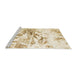 Sideview of Machine Washable Abstract Brown Sand Brown Rug, wshabs788