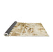 Sideview of Abstract Brown Sand Brown Modern Rug, abs788