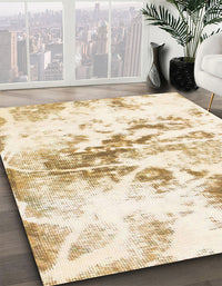 Abstract Brown Sand Brown Modern Rug, abs788