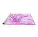 Sideview of Machine Washable Abstract Purple Modern Area Rugs, wshabs788pur