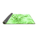 Sideview of Abstract Green Modern Rug, abs788grn