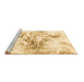 Sideview of Machine Washable Abstract Brown Modern Rug, wshabs788brn