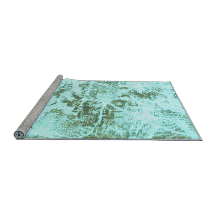 Sideview of Machine Washable Abstract Light Blue Modern Rug, wshabs788lblu