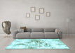 Machine Washable Abstract Light Blue Modern Rug in a Living Room, wshabs788lblu