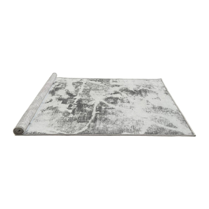 Sideview of Machine Washable Abstract Gray Modern Rug, wshabs788gry