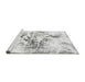 Sideview of Machine Washable Abstract Gray Modern Rug, wshabs788gry